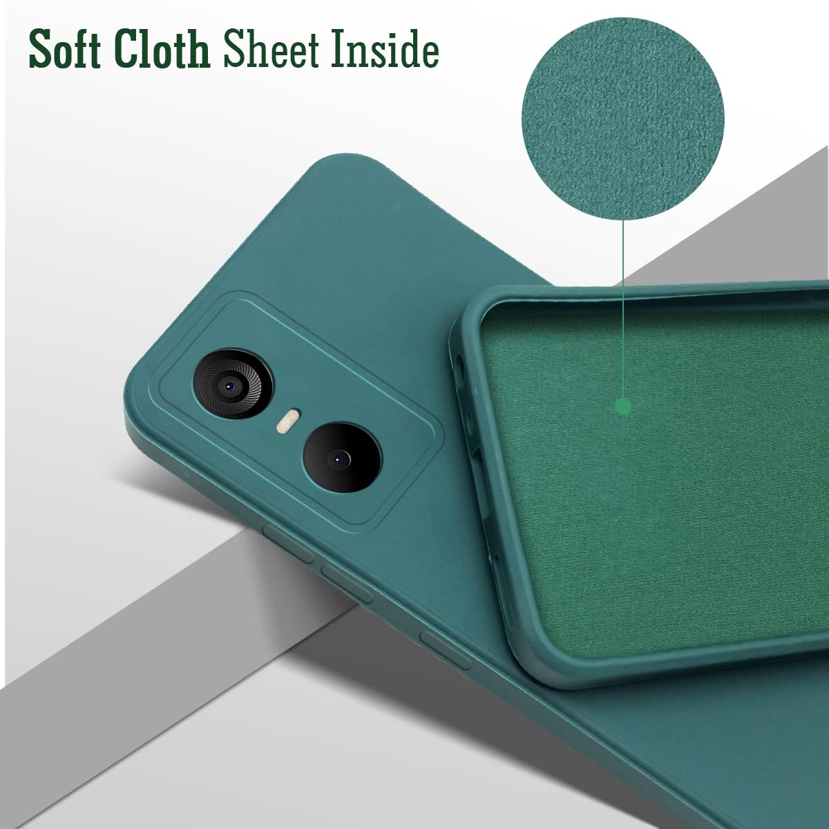 For Tecno Pop 6 Pro Back Cover Case (Inside Fiber Cloth | Smooth Matte Finish | Elegant Professional Look)