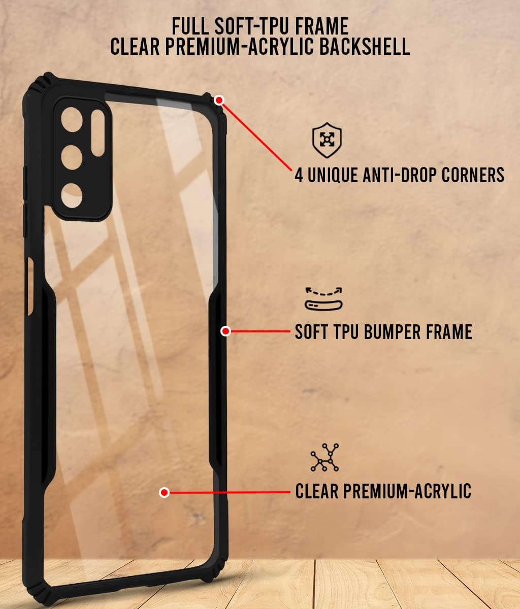 For Poco M3 Pro 5G Back Cover Case (Textured Grip Design | Camera Protetion | Slim and Light Weight | Soft Touch and Feel)