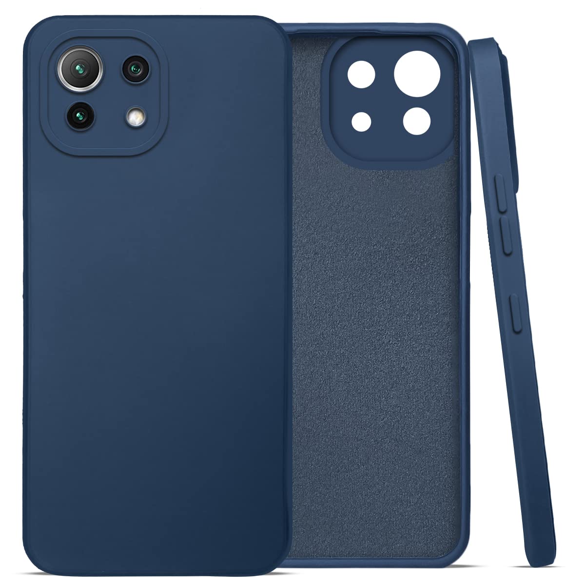 For Xiaomi 11 Lite 5G NE Back Cover Case (Matte Silicone with Inside Fiber Cloth)