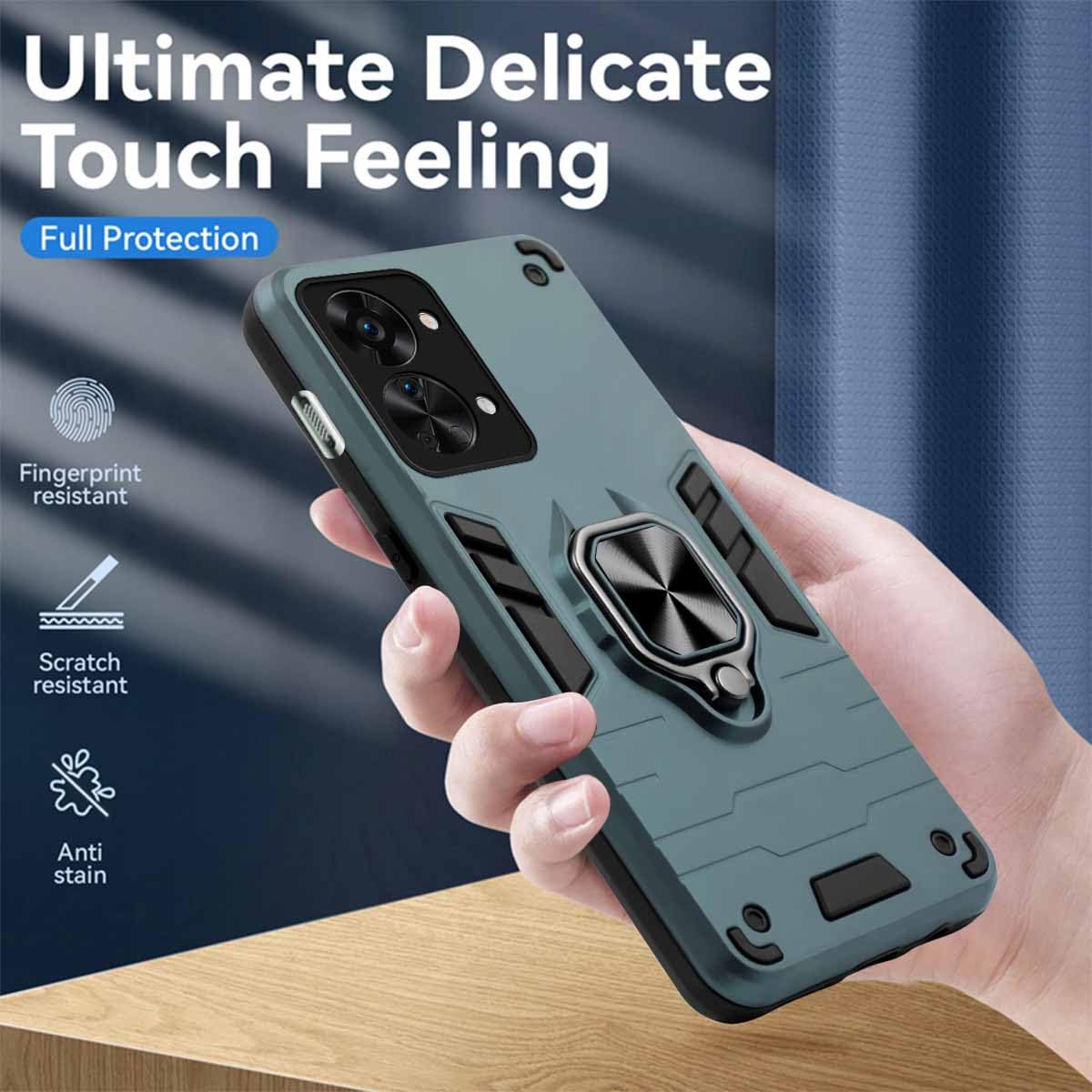 For OnePlus Nord 2T 5G Back Cover Case (Shockproof Polycarbonate Dual Layer Hybrid Armor)