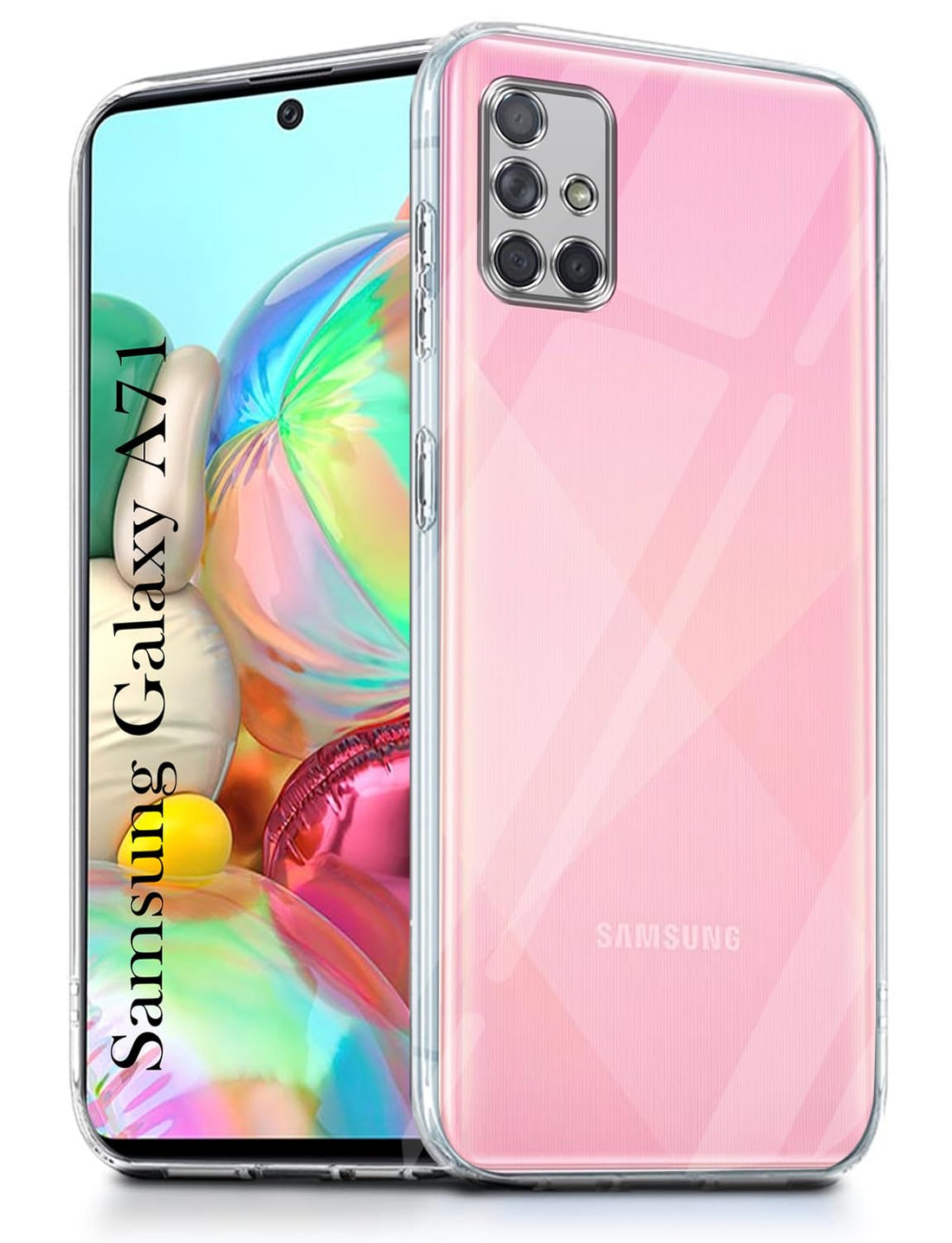 For Samsung Galaxy A71 Back Cover( Silicone Clear Shockproof Case with Camera Protection | Soft and Flexible | Transparent)