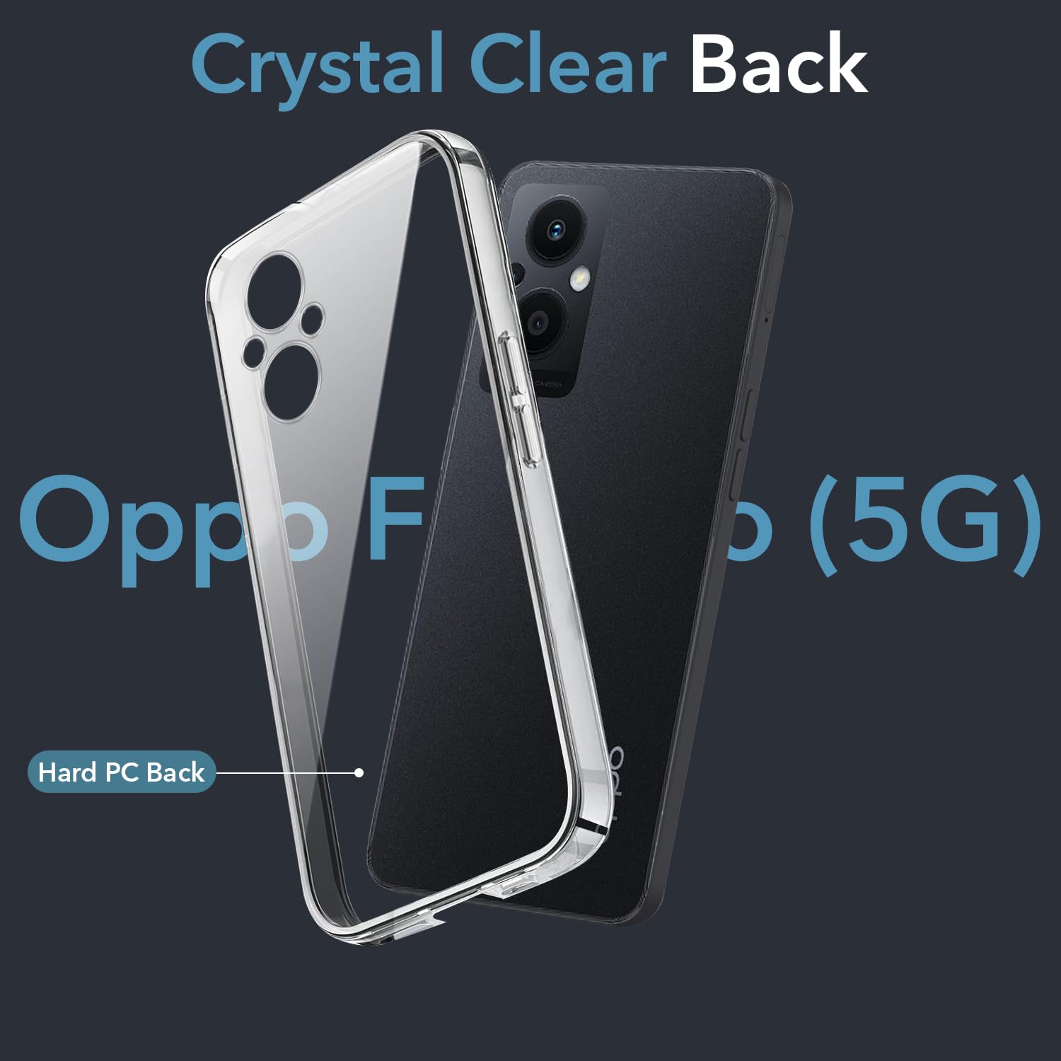 For Oppo F21 Pro 5G Back Cover Case (Hard Anti Yellow Clear Case | Drop & Camera Protection | Shockproof Polycarbonate)