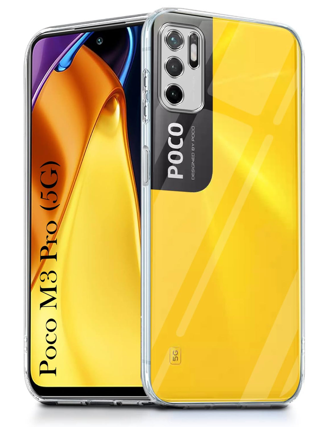 For Poco M3 Pro 5G Back Cover ( Silicone Clear Shockproof Case with Camera Protection | Soft and Flexible | Transparent)