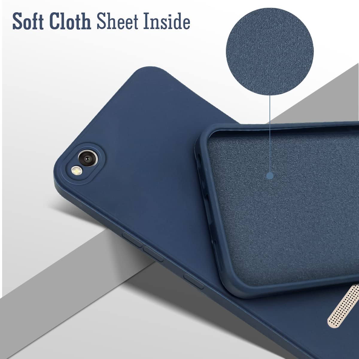 For Xiaomi Mi Redmi 4A Back Cover Case (Matte Finish Silicone with Fiber Cloth)