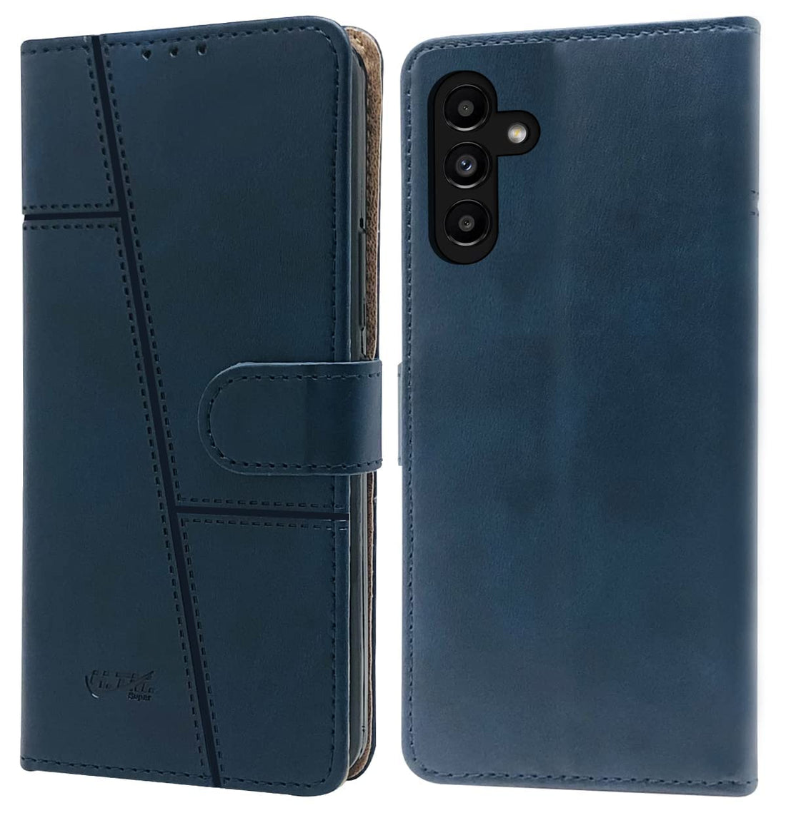 For Samsung Galaxy A13 5G Flip Cover Case (Stitched Leather Finish | Magnetic Closure | Inner TPU | Foldable Stand | Wallet Card Slots)