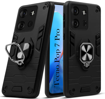 For Tecno POP 7 Pro Back Cover Case (Shockproof Polycarbonate Dual Layer Hybrid Armor)