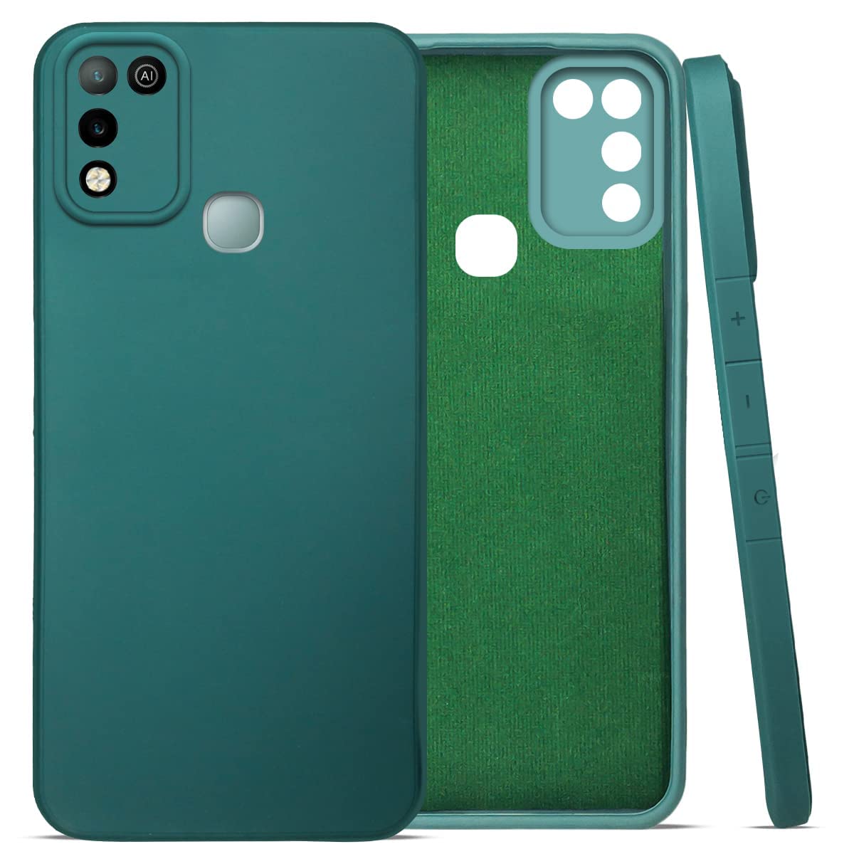 For Infinix Hot 11 Play Back Cover Case (Matte Finish Silicone with Inside Fiber Cloth)