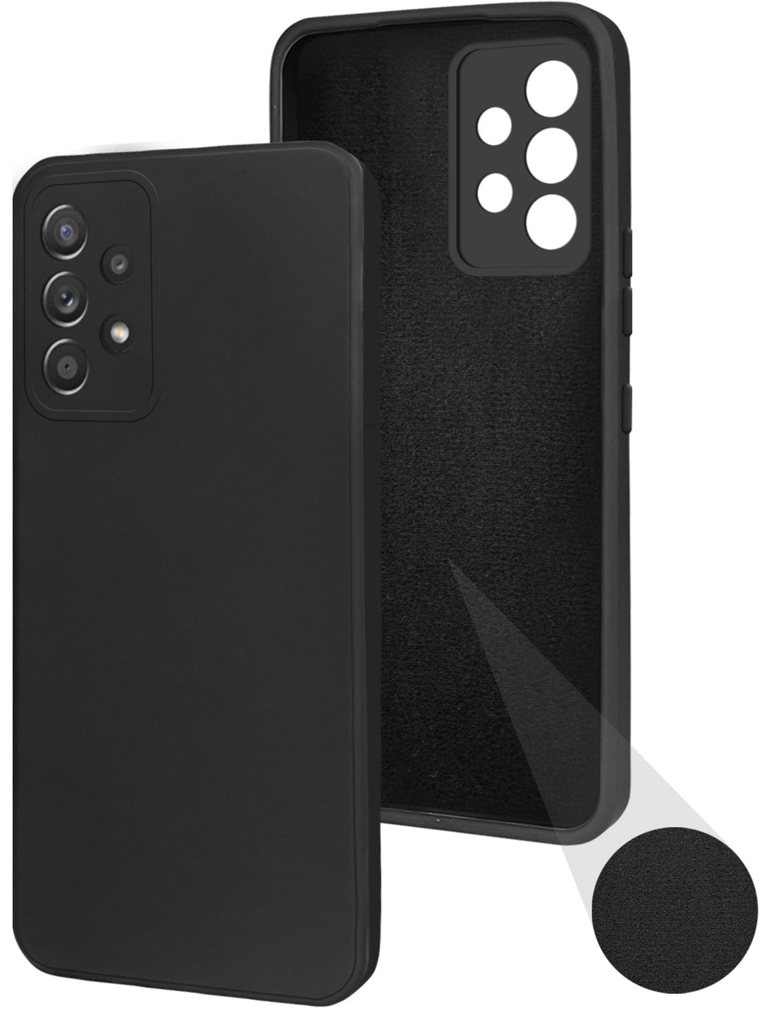 For Samsung Galaxy A52 | A52 5G | A52s 5G Back Cover Case (Matte Finish Silicone with Inside Fiber Cloth)