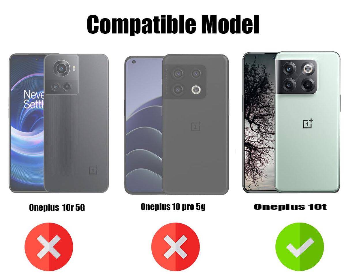 For OnePlus 10T Back Cover Case Lifetime Anti-Yellow Clear (Sleek Hard Crystal | Shockproof and Camera Protection)