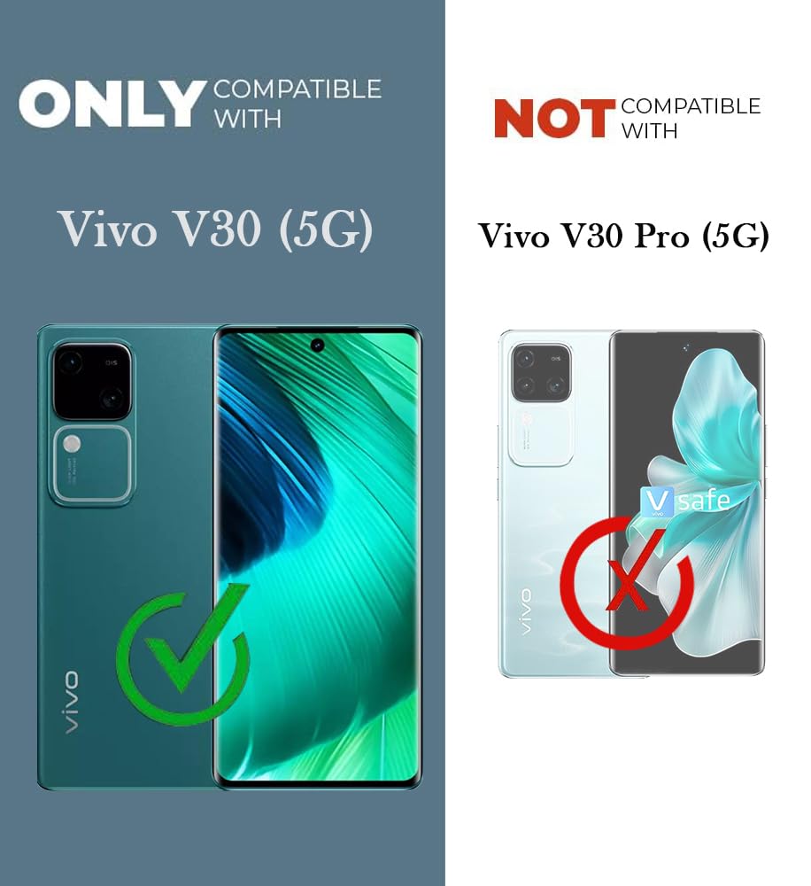 For Vivo V30 5G Back Cover Case (Matte Finish Silicone with Inside Fiber Cloth)
