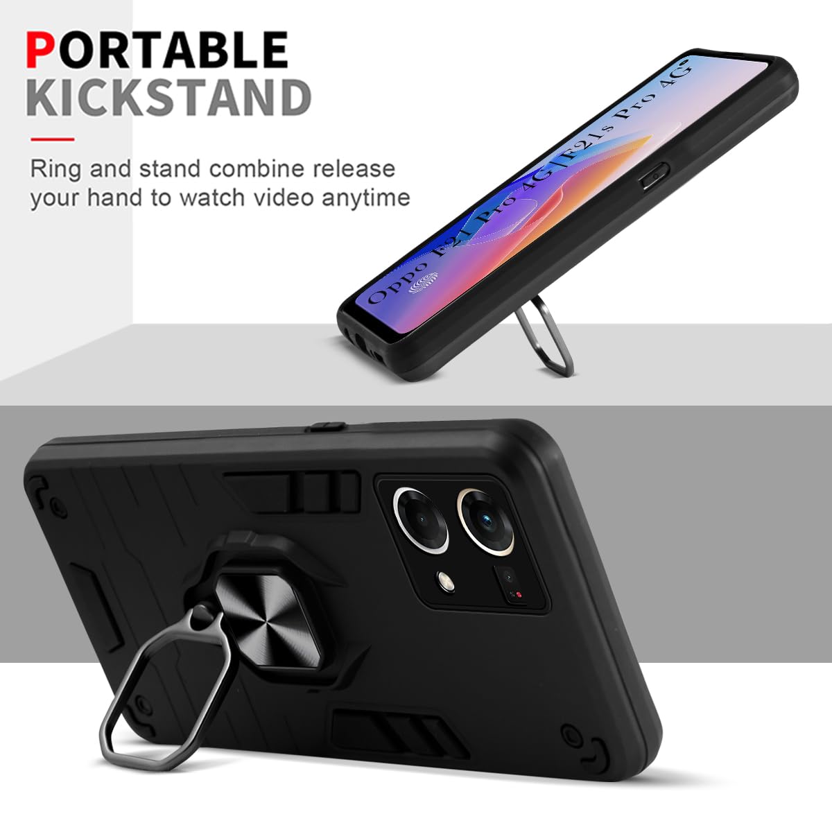 For Oppo F21 Pro 4G | F21s Pro Back Cover Case (Shockproof Polycarbonate Dual Layer Hybrid Armor)