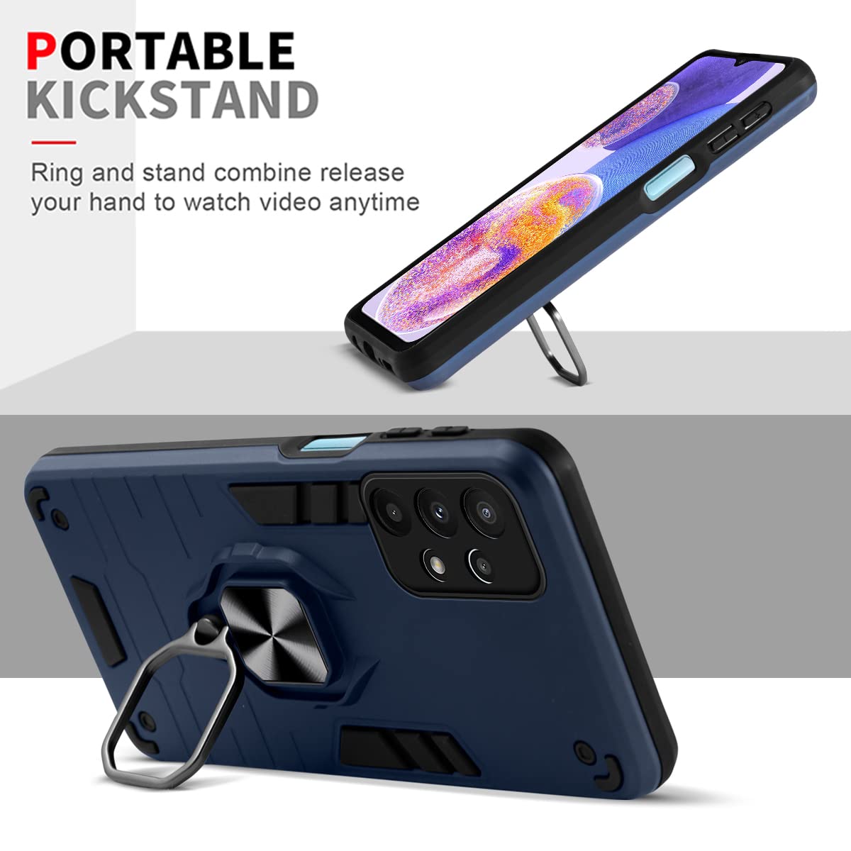 For Samsung Galaxy A23 4G | 5G Back Cover Case (Shockproof Polycarbonate Dual Layer Hybrid Armor)