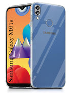 For Samsung Galaxy M01s Back Cover( Silicone Clear Shockproof Case with Camera Protection | Soft and Flexible | Transparent)