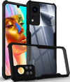 For Infinix Note 12i (2022) Back Case Cover (Shockproof with Polycarbonate Clear Panel | Professional Black)