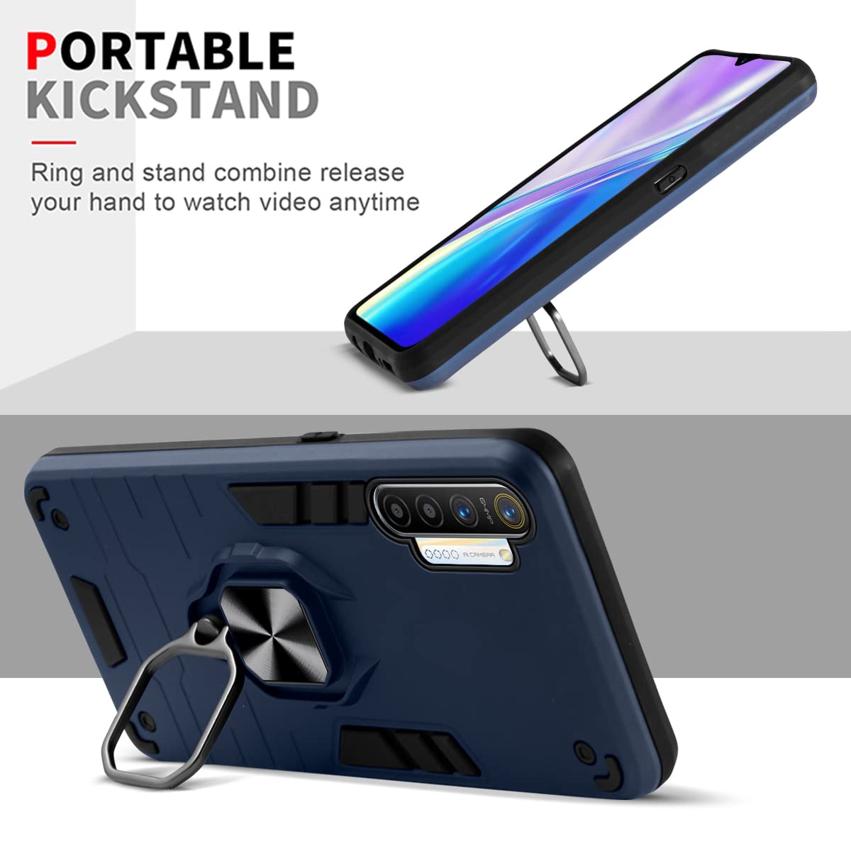 For Realme XT | Realme X2 Back Cover Case (Shockproof Polycarbonate Dual Layer Hybrid Armor)