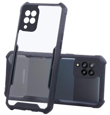 For Samsung Galaxy M42 5G Hard PC Crystal Bumper Shockproof Back Cover Case with Camera Protection (Matte Black)