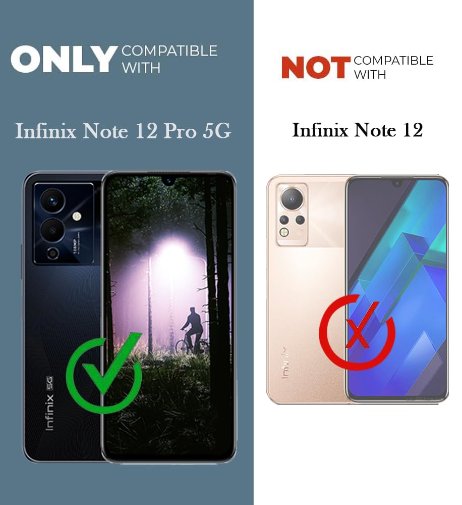 For Infinix Note 12 Pro 5G Back Cover (Silicone Clear Shockproof Case with Camera Protection | Soft and Flexible | Transparent)
