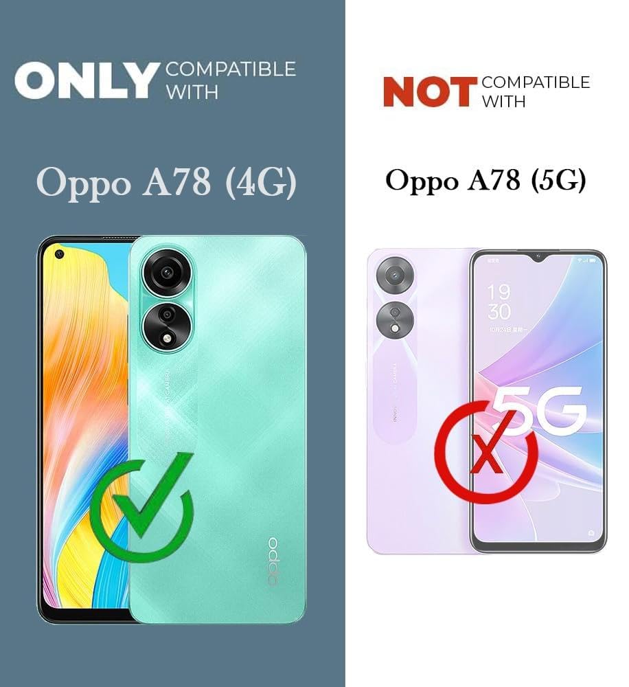 For Oppo A78 4G Back Cover Case (Professional PU Leather | Strip Chain Holder Socket)