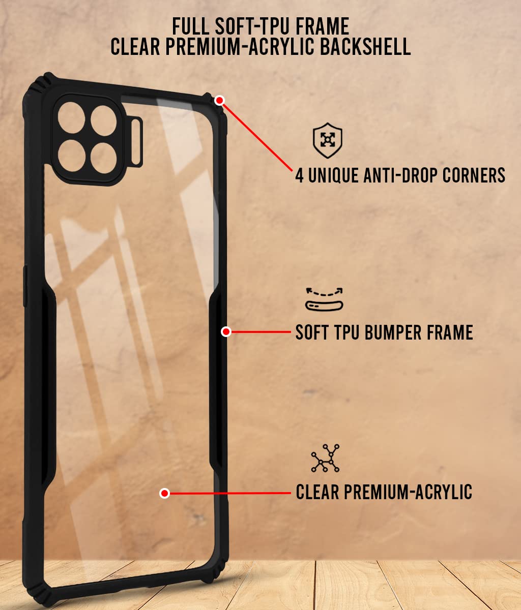 For Oppo Reno4 Lite | Reno 4 Lite Back Cover Case Hard PC Crystal Bumper Shockproof  with Camera Protection
