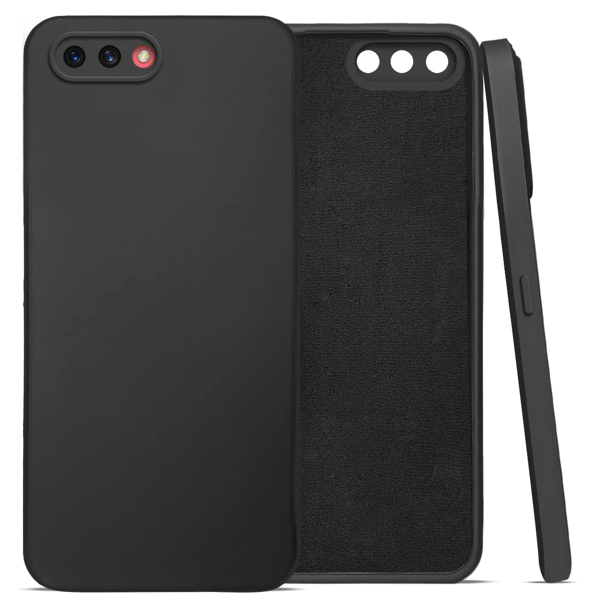 For Realme C1 Back Cover Case (Matte Finish Silicone with Inside Fiber Cloth)