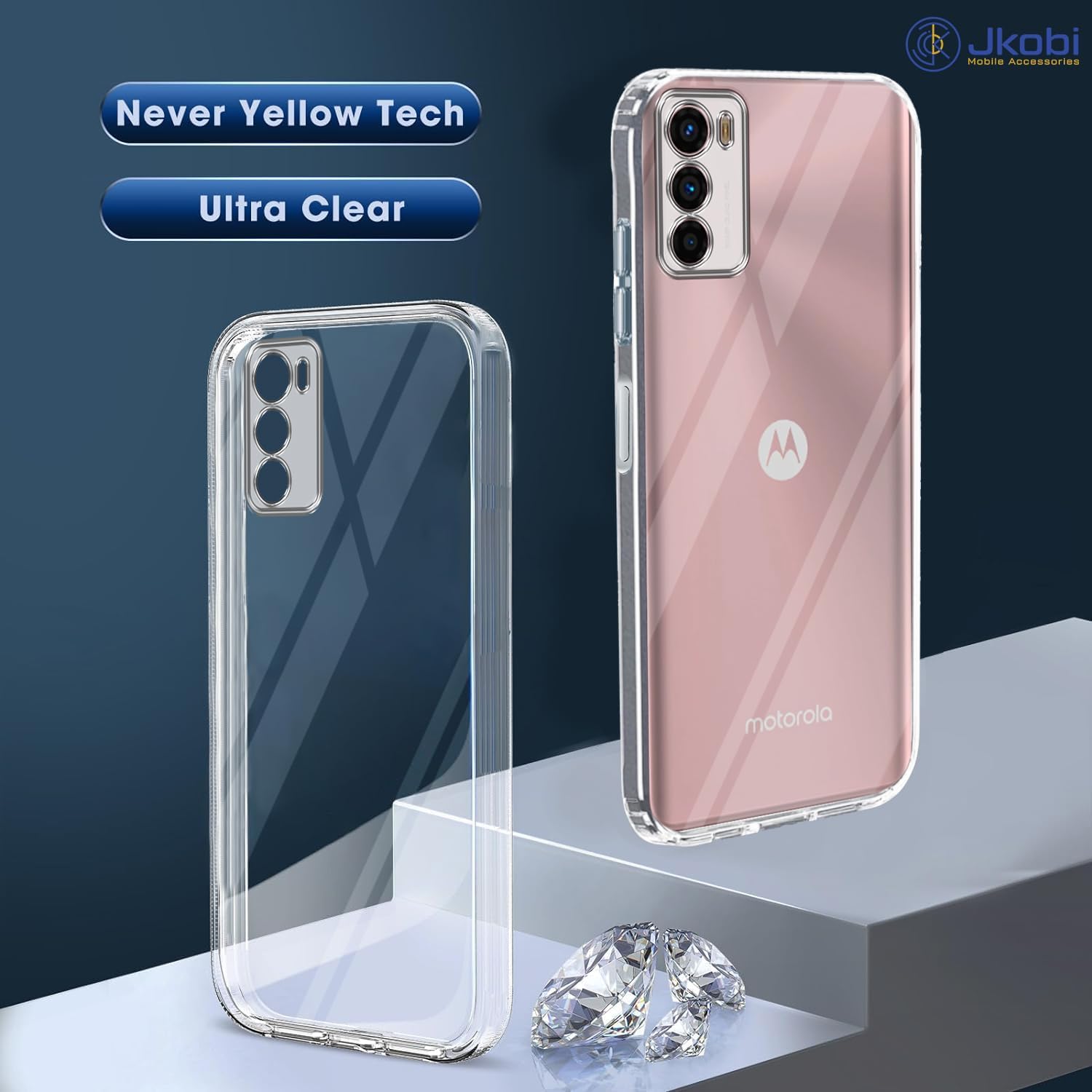 For Motorola Moto G42 Back Case Cover (Silicone Clear Shockproof Case with Camera Protection | Soft and Flexible | Transparent)