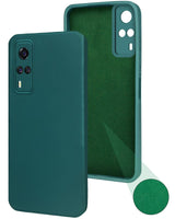 For Vivo Y31 (2021)Back Cover Case (Matte Finish Silicone with Inside Fiber Cloth |Black)