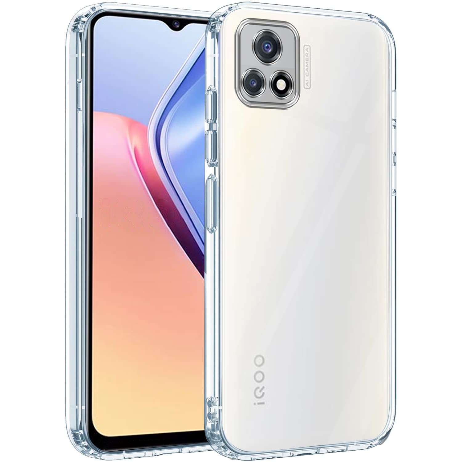 For Vivo iQOO U3 | iQOO U3x Back Cover Case (Silicone Crystal Clear | Pure Camera Protection | Soft and Flexible for Charger and Headphone sockets | Transparent)