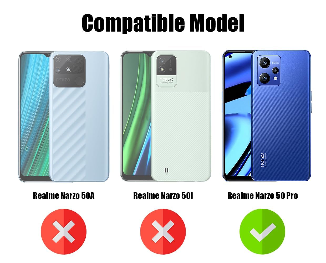For Realme Narzo 50 Pro Back Cover Case (Matte Finish Silicone with Inside Fiber Cloth)