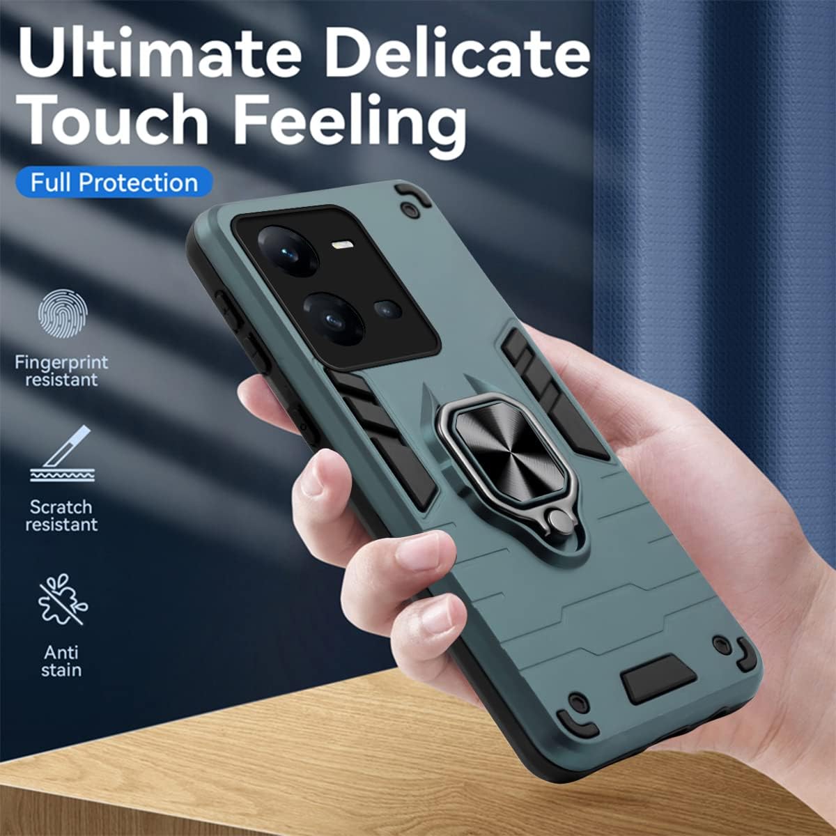 For Vivo V25 5G Back Case Cover (Shockproof Polycarbonate Dual Layer Hybrid Armor)