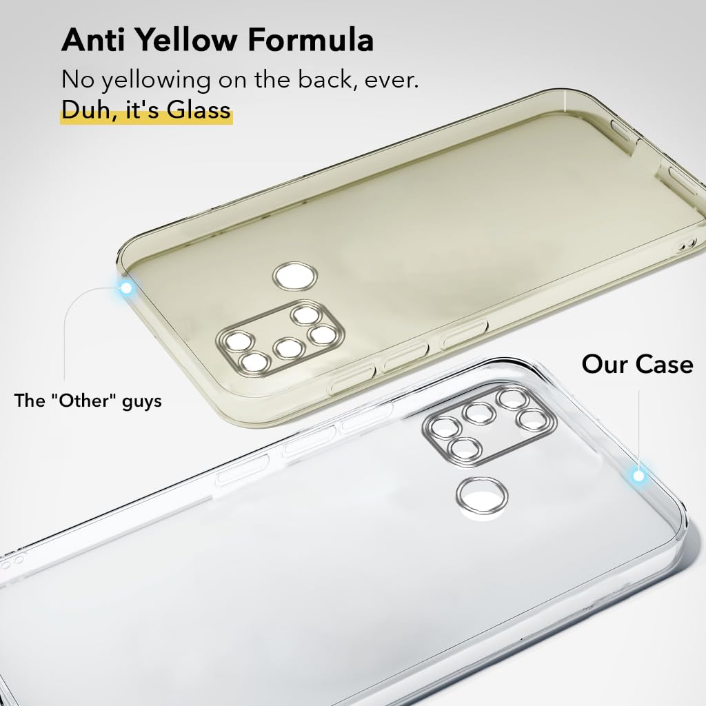 For Realme 7i Back Cover Case Lifetime Anti-Yellow Clear (Sleek Hard Crystal | Shockproof and Camera Protection)