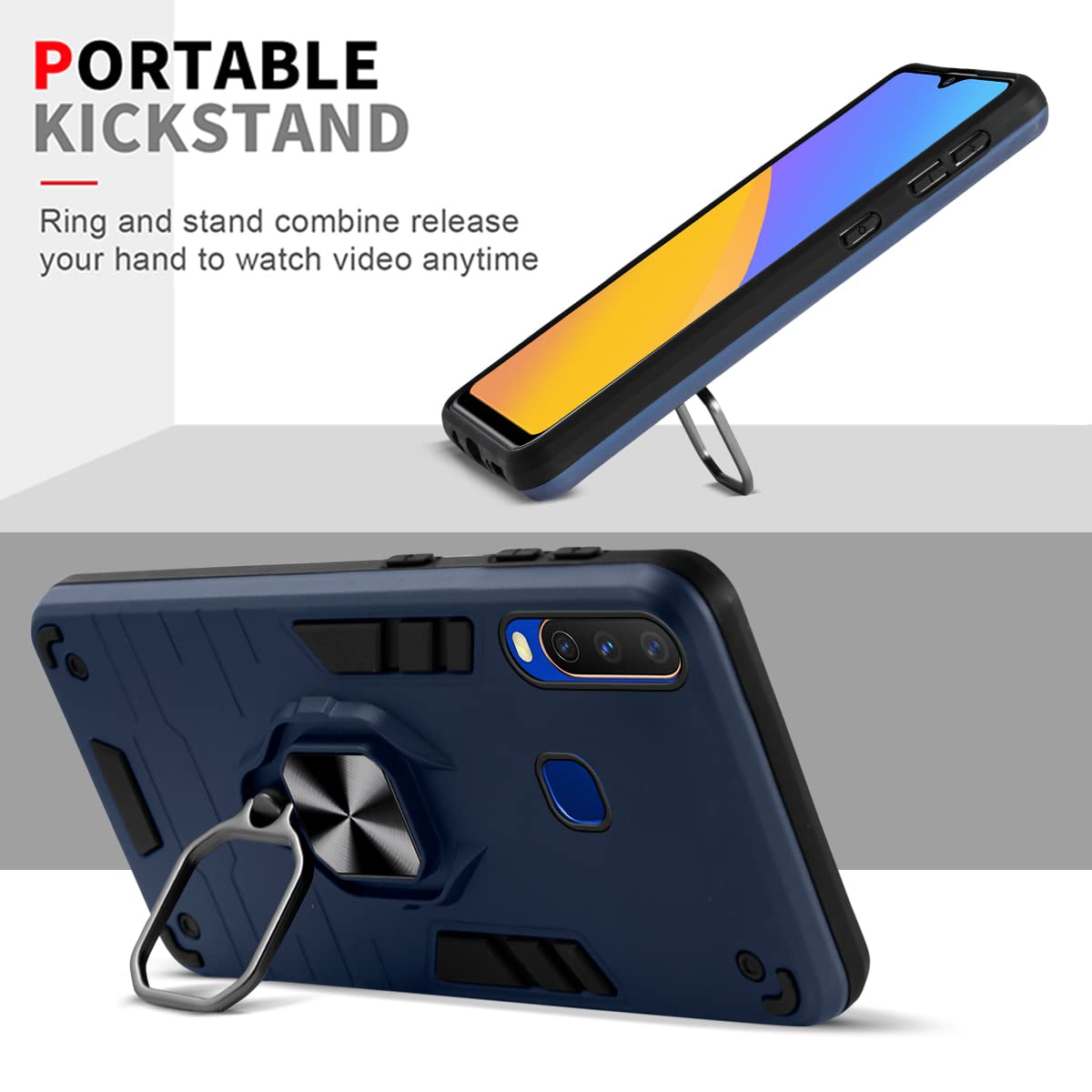 For Vivo Y12 | Y15 | Y17 Back Cover Case (Shockproof Polycarbonate Dual Layer Hybrid Armor)