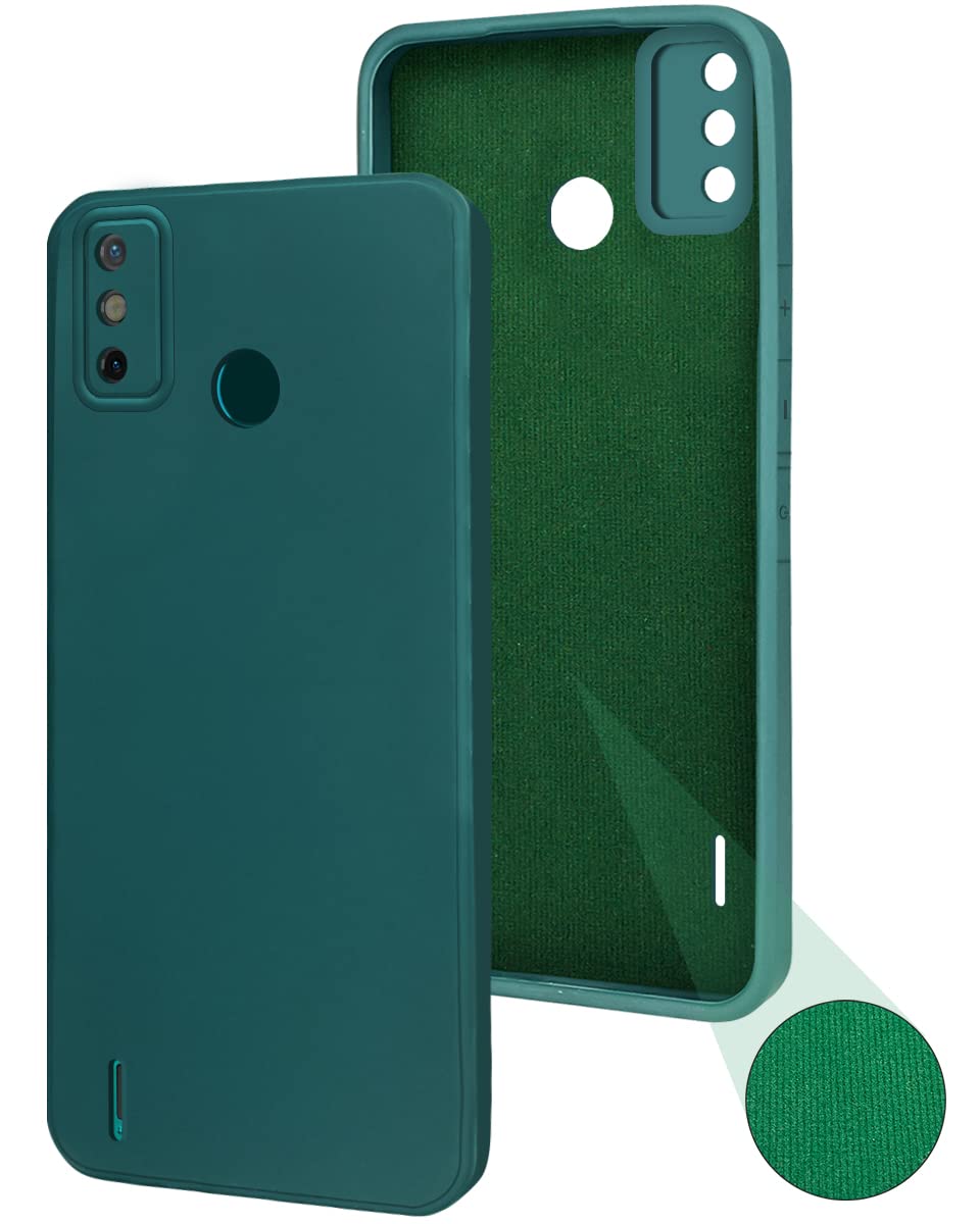 For Tecno Spark Go 2020 | Go 2021 Back Cover Case (Matte Silicone with Inside Fiber Cloth)