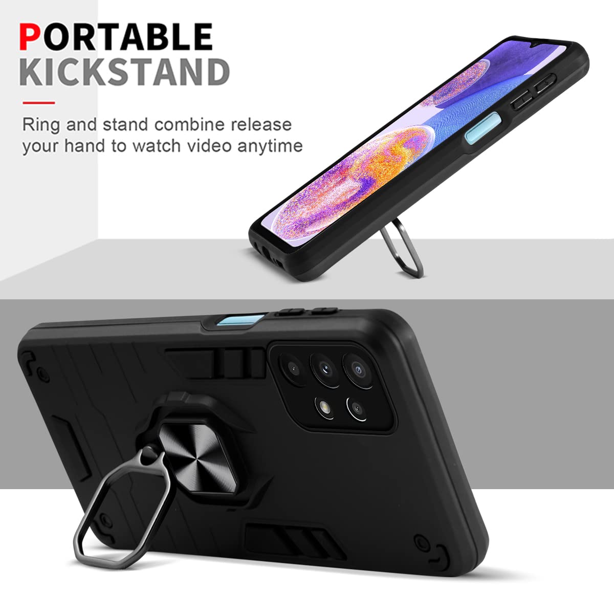 For Samsung Galaxy A23 4G | 5G Back Cover Case (Shockproof Polycarbonate Dual Layer Hybrid Armor)