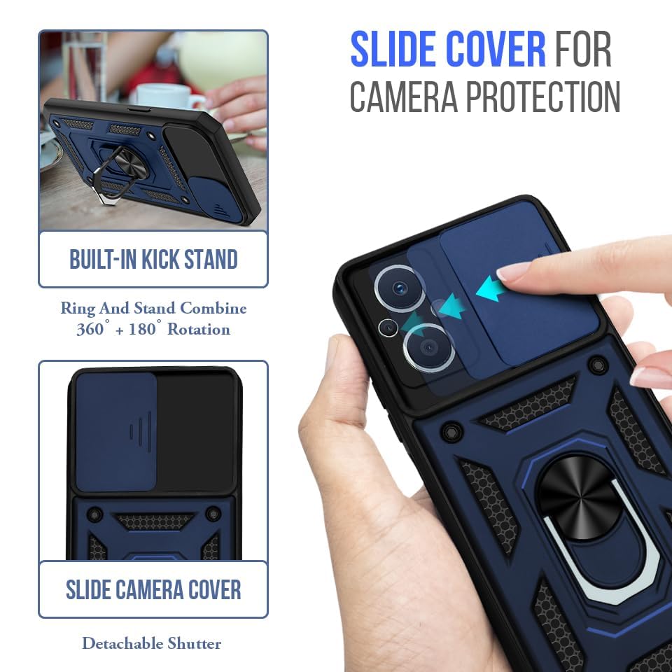 For Oppo F21 Pro 5G Back Cover Case(Hybrid Dual Armor Polycarbonate)