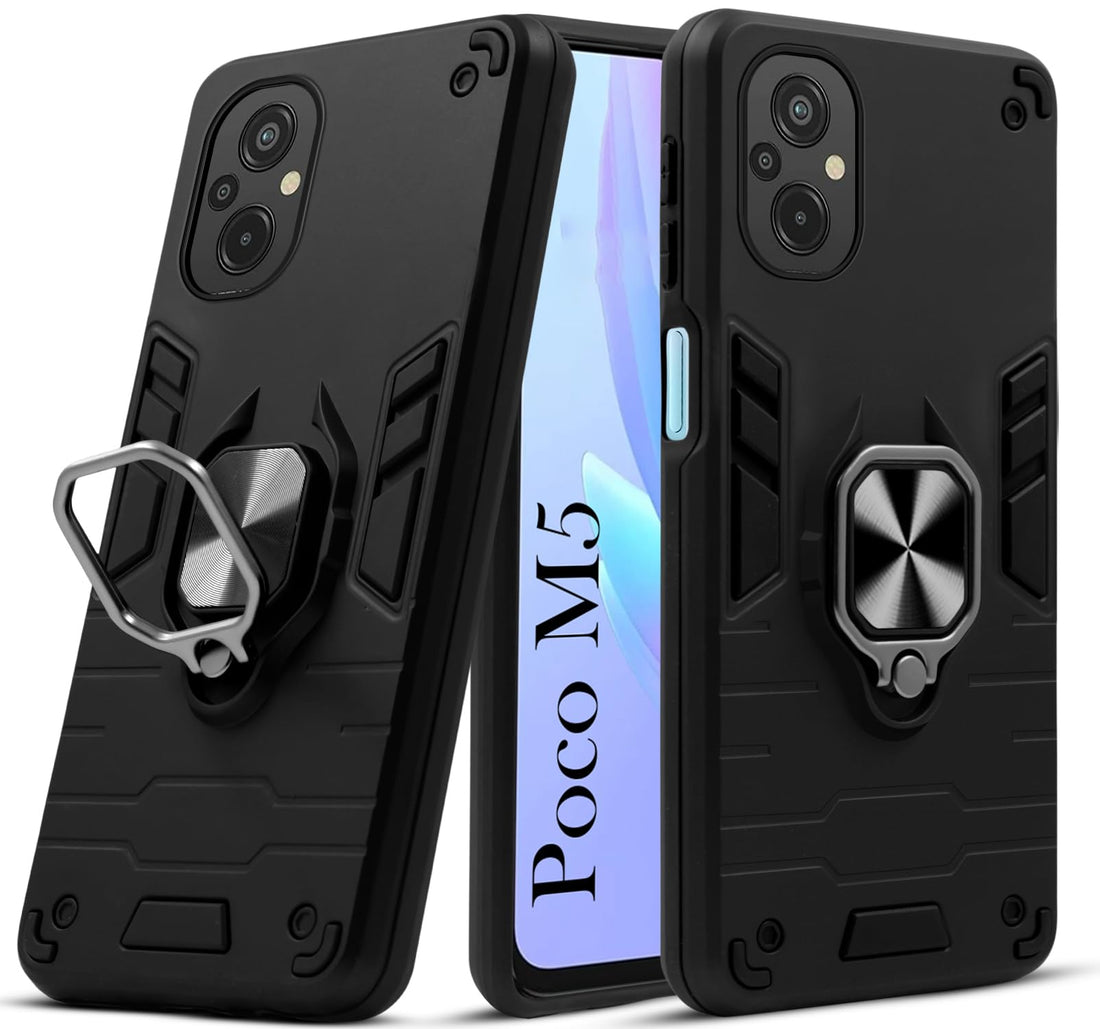For Poco M5 Back Cover Case (Shockproof Polycarbonate Dual Layer Hybrid Armor)