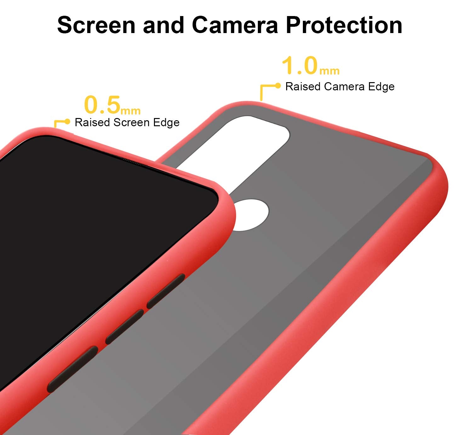 For Realme 7i Back Cover Case ( Shockproof with Polycarbonate Clear Panel | Professional Black)