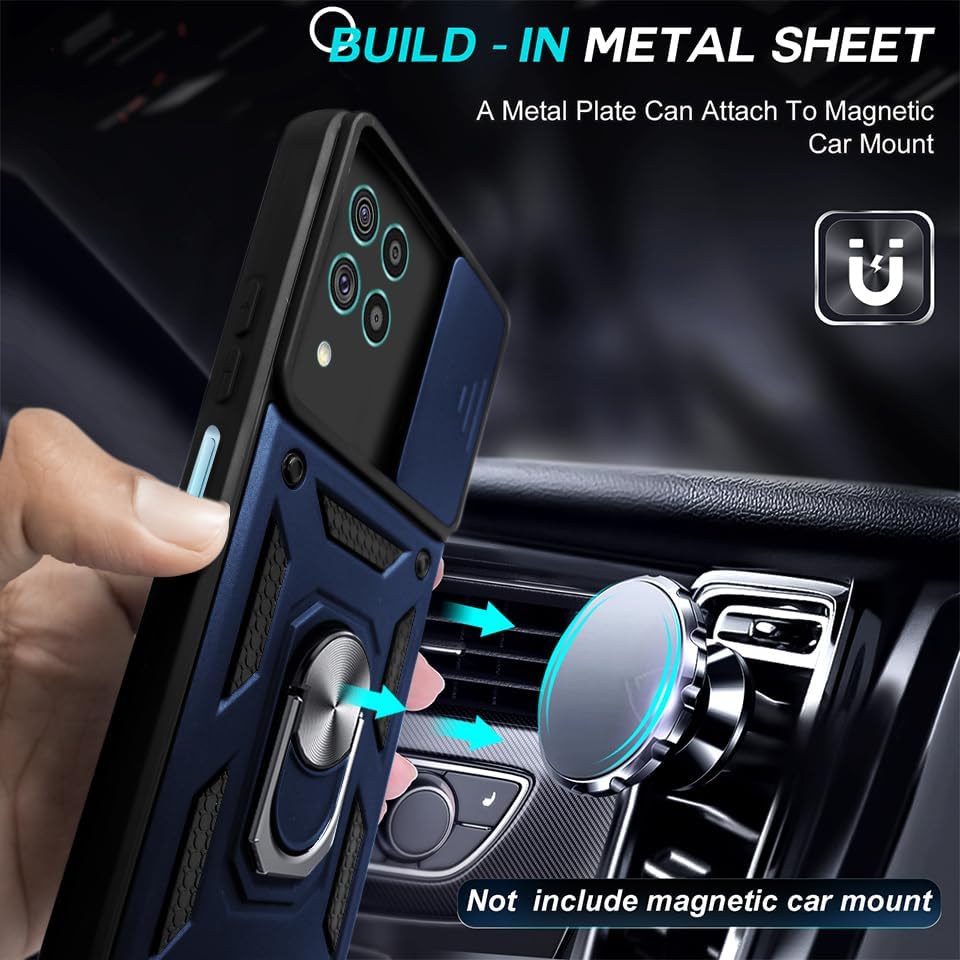 For Samsung Galaxy F62 Back Cover Case (Hybrid Dual Armor Polycarbonate)