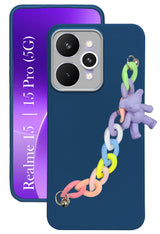 For Realme 15 | Realme 15 Pro Back Cover Case ( Wrist Hanging Chain | Teddy Bracelet Charms | Dual Color Matte Finish | Full Camera Protection | Sleek and Professional)