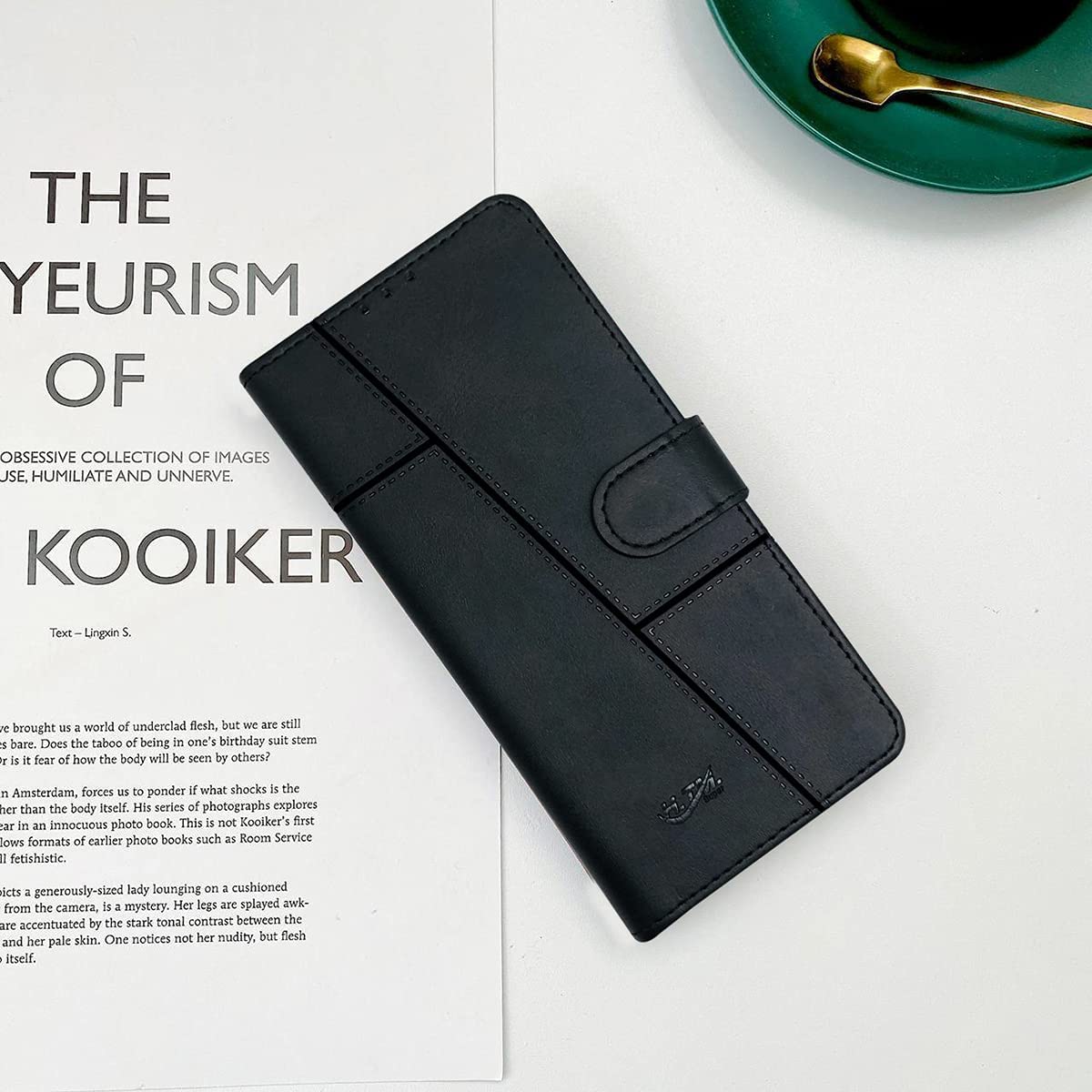 For Xiaomi Mi Redmi 9A | Redmi 9i Flip Cover Case (Stitched Leather with Magnetic Closure)
