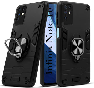 For Infinix Note 10 Back Cover Case (Shockproof Polycarbonate Dual Layer Hybrid Armor)