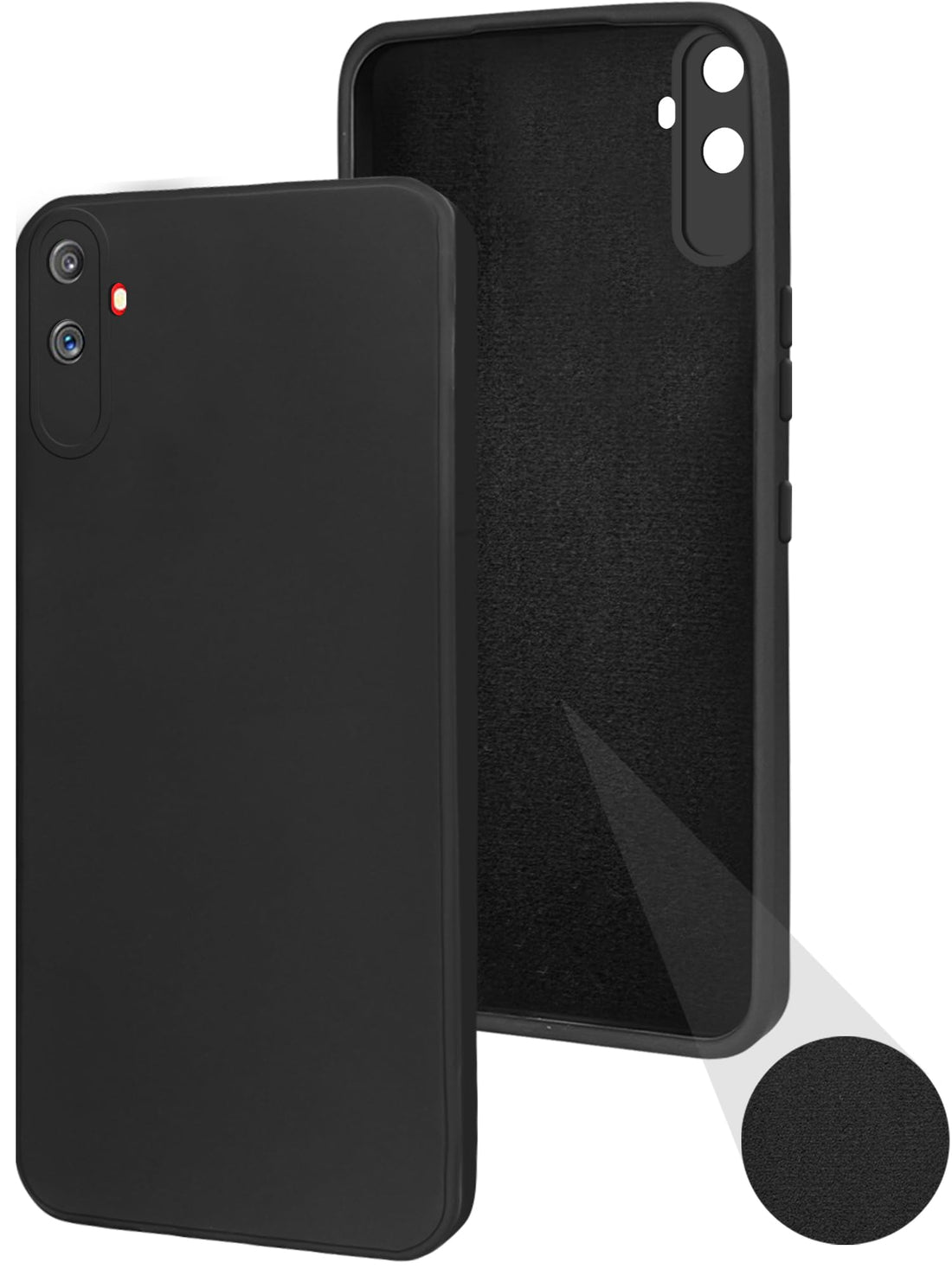 For Realme C3 Back Cover Case (Matte Finish Silicone with Inside Fiber Cloth)