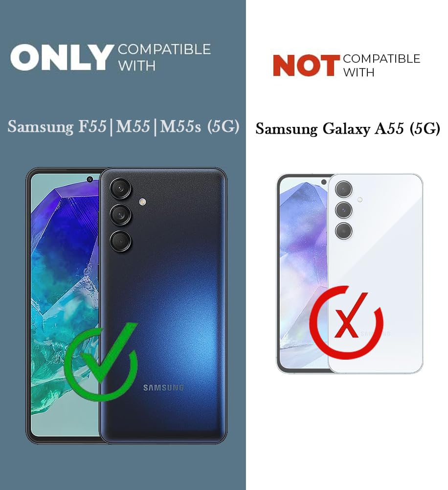 For Samsung Galaxy M55 5G | F55 5G | M55s 5G Back Cover Case Rubberised (Textured Grip Design| Micro-Fiber Cloth Inside | Slim and Light Weight | Soft Touch and Feel)
