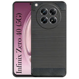 For Infinix Zero 40 5G Back Cover Case ( Hybrid Armor Case | Carbon Fiber Shockproof | Soft and Flexible)