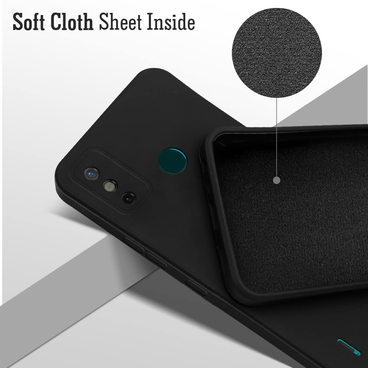 For Tecno Spark 6 Go Back Cover Case (Crystal Glass Back | Camera Protection | Shockproof Bumpers)