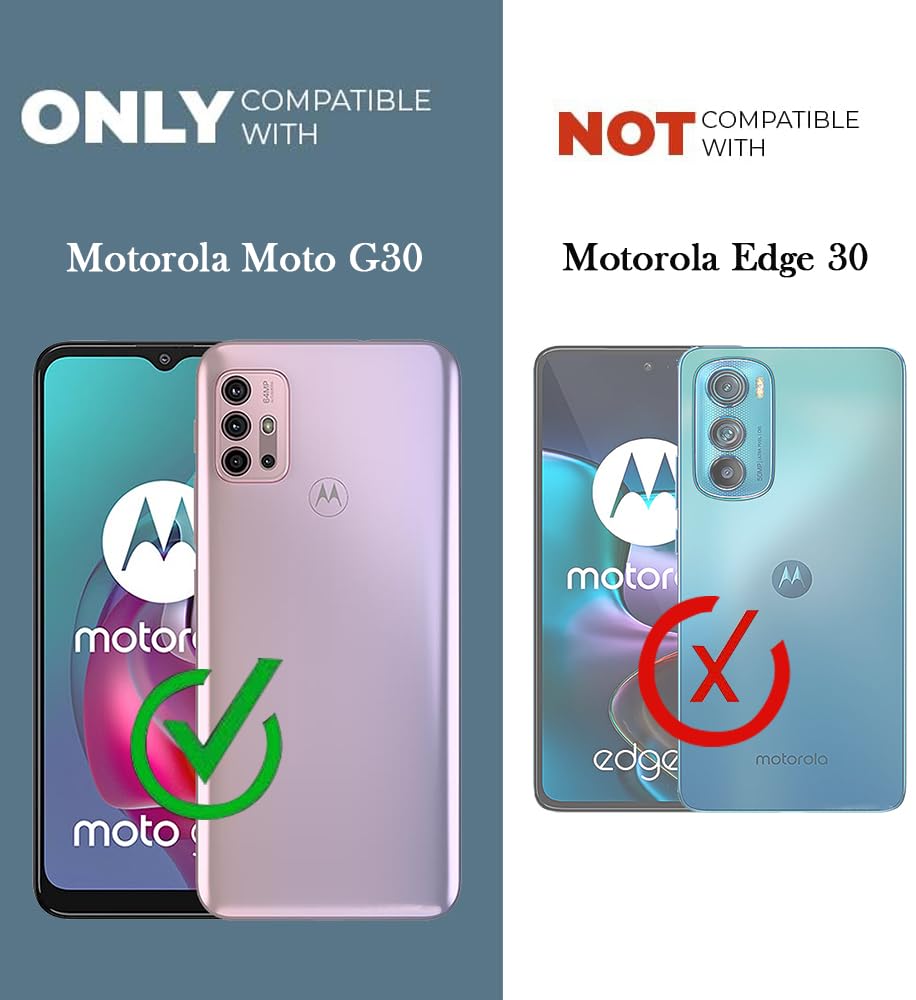 For Motorola Moto G30 Back Cover Case (Matte Silicone with Inside Fiber Cloth)