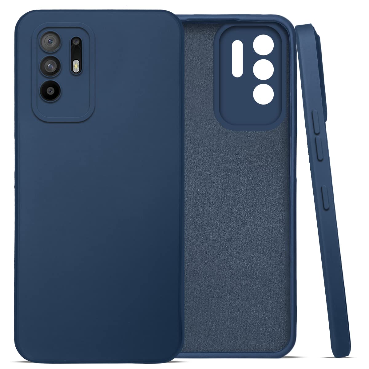 For Oppo F19 Pro Plus Back Cover Case (Inside Fiber Cloth | Smooth Matte Finish | Elegant Professional Look)