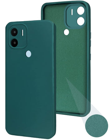 For Xiaomi Redmi A1 Plus | A2 Plus  Back Cover Case (Matte Finish Silicone with Inside Fiber Cloth)