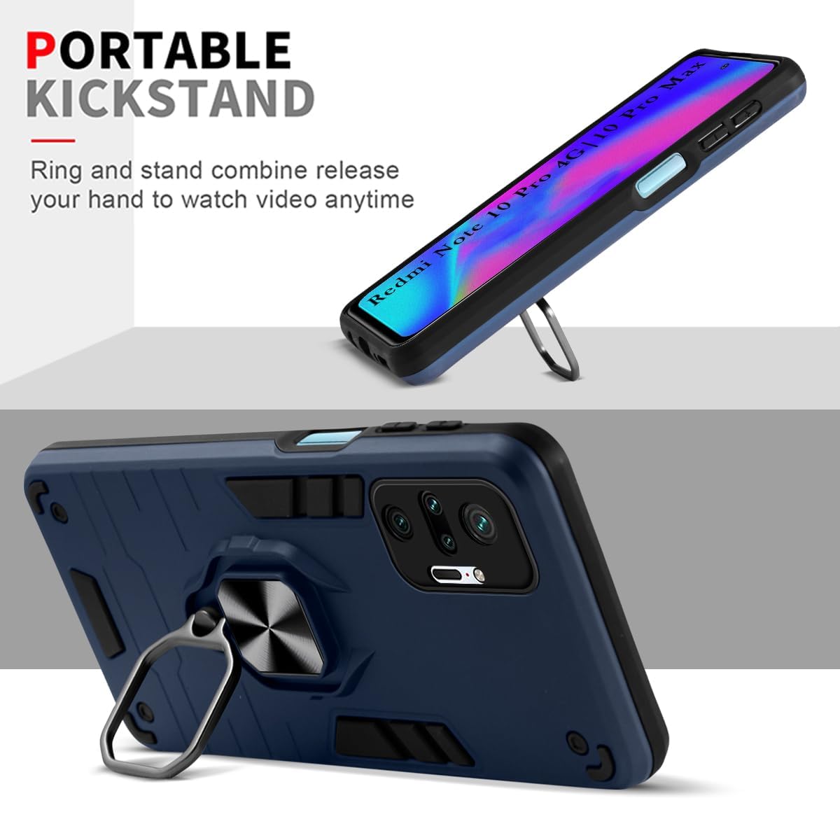 For Xiaomi Mi Redmi Note 10 Pro | 10 Pro Max Back Cover Case (Shockproof Polycarbonate Dual Layer Hybrid Armor)