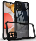 For Samsung Galaxy A42 Back Cover Case (Crystal Glass Back | Camera Protection | Shockproof Bumpers)
