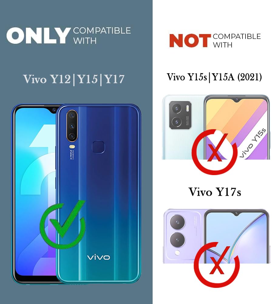 For Vivo Y12 | Y15 | Y17 Back Cover Case (Shockproof Polycarbonate Dual Layer Hybrid Armor)